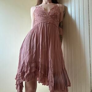 Free People FP One Boho Mauve Dress XS Hippie Fairycore